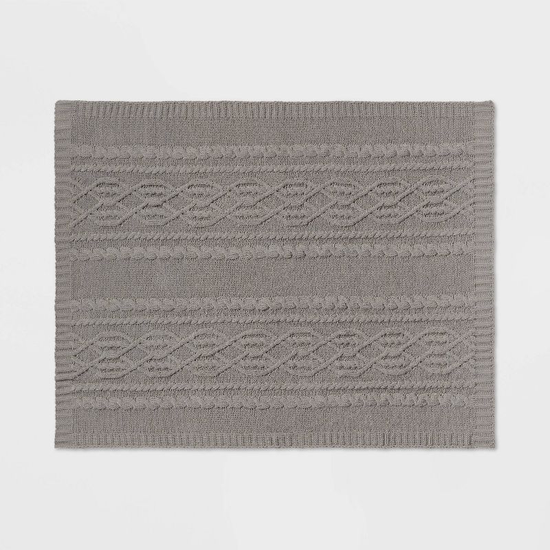 Cable Knit Chenille Throw Blanket - Threshold&#153;, 4 of 13