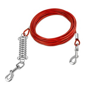 iMountek Dog Tie Out Cable Long Dog Leash Chew Proof with Durable Spring 360° Rotatable Clips PVC Case for Outside Yard Caming - 1 of 4