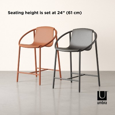 Ringo Black Metal Counter Height Barstool