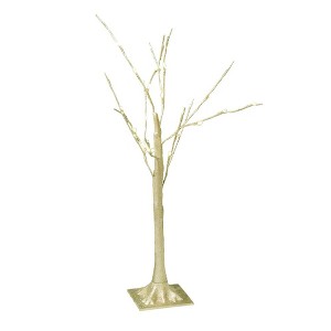 Season's Designs 3 ft Champagne Glitter Branch Tree with 36 LED Flashing Lights Gold Plastic Christmas Decoration for Indoor/Outdoor Use Ground - 1 of 1