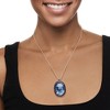Ross-Simons Italian Black Agate Girl With Fairy Cameo Pin/Pendant With 2.30 ct. t.w. Blue Spinel in Sterling Silver Size 1.63 - 2 of 4