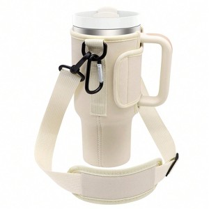 BABYYER Water Bottle Carrier Bag Fits 40 Oz Tumbler with Handle, Bottle Bag with Adjustable Shoulder Strap - 1 of 4