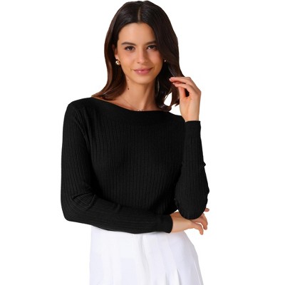INSPIRE CHIC Women's Crew Neck Long Sleeve Casual Knit Casual Sweaters