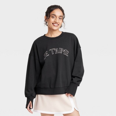 Women's Valentine's Day Graphic French Terry Crewneck Sweatshirt - JoyLab™