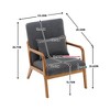 CAVINAS Accent Chair with Solid Wood Frame and Pillow,Modern Arm Chair for Bedroom,Reading Room - 3 of 4