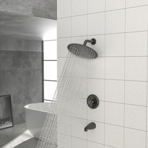 PAGED Rain Shower Head Modern Shower System with Rainfall Shower Head and Shower Valve for Bathroom, Restroom - 1 of 4