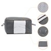 REGALWOVEN Foldable Fabric Clothes Storage Bags with Handles Gray - 3 of 4