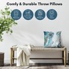 Americanflat 18"x18" Abstract Marble Design Throw Pillow with Premium Polyester - White and Blue - 2 of 4