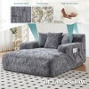 Sapphtopaz Lazy Bean Bag Sofa with Armrests,Bean Bag longue Couch with 3 Pillows for Adults & Kids,Sleeping Sofa Bed for Living Room,Bedroom - 2 of 4