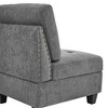 AZL1 Life Concept Sofas Single Modular Corner Sofa with Chenille Upholstery, and Armless, Ideal for Living room Bedroom, Gray, 31.5"*31.5"*36.5" - 4 of 4