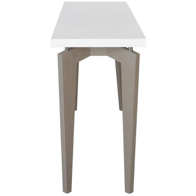 Josef 59" White and Gray Lacquer Console Table
