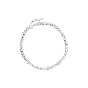 Ross-Simons 4.70 ct. t.w. CZ Anklet in Sterling Silver Size 9 - 1 of 4