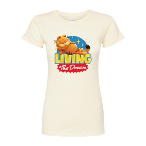 Women's - Garfield - Living The Dream Fitted Graphic T-Shirt - 1 of 3