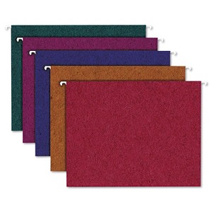 Pendaflex Earthwise Recycled Colored Hanging File Folders 1/5Tab Letter Assorted 20/BX 35117 - 1 of 3