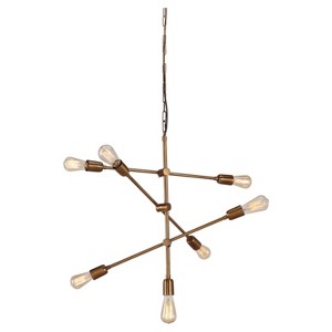 Signature Design by Ashley Nastalya Pendant Light Gold: 7-Socket Metal Fixture, UL Listed, 60W - 1 of 4