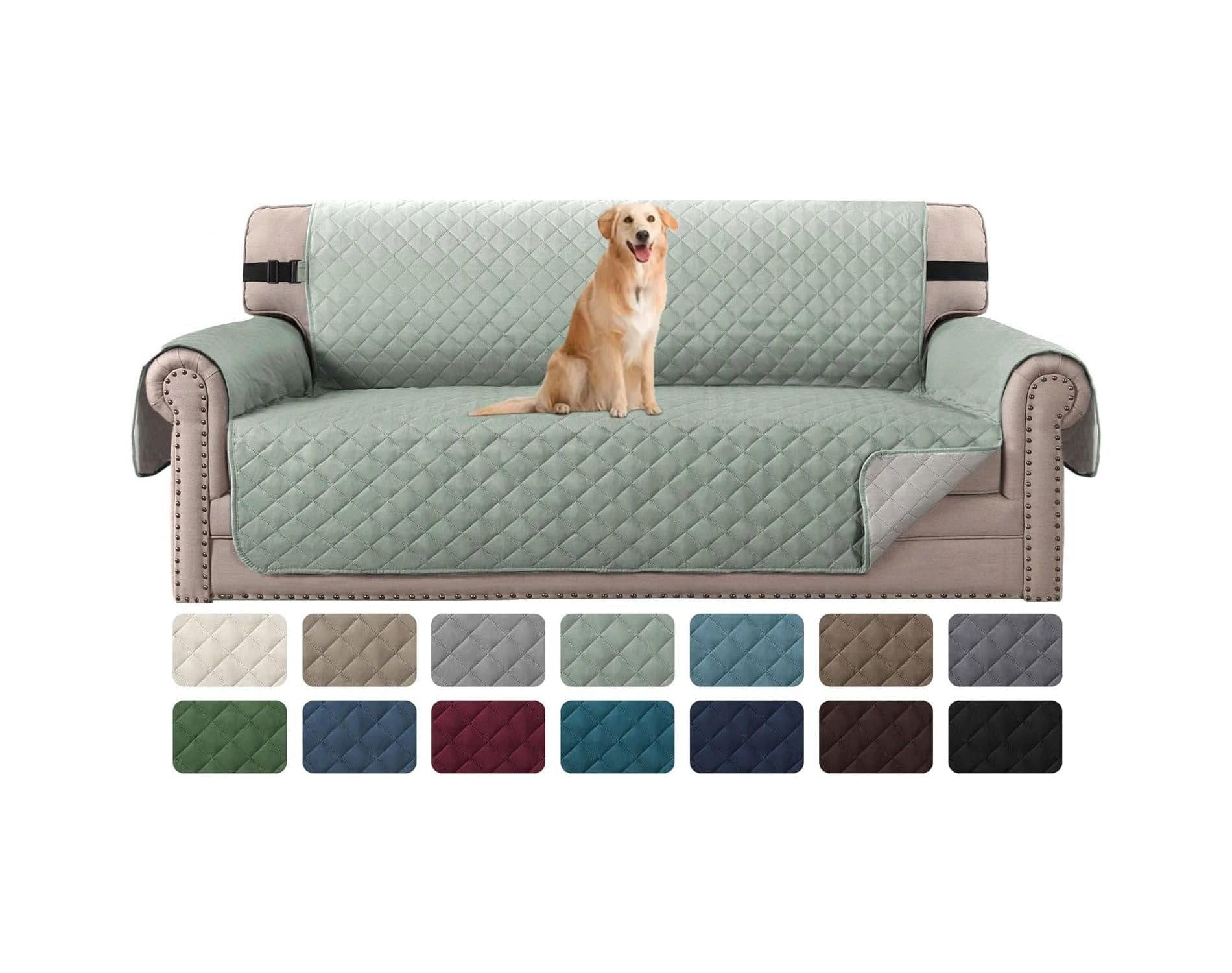 Reversible Chair Covers Water Repellent Chair Slipcover for Dogs Pets Furniture Protector Sage Sofa