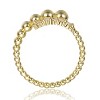 Guili Sterling Silver 14K Gold Plated Cubic Zirconia Curved Coiled Beaded Stack Ring – A Stylish and Versatile Accessory for Effortless Elegance - 2 of 3