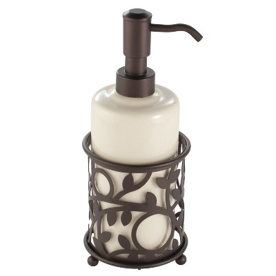 iDesign Vine Refillable Liquid Soap Dispenser - Vanilla/Bronze