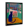 Stupell Industries Black Cat in Doorway Framed Floater Canvas Wall Art - 3 of 4