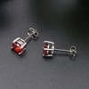 Birthstone Earrings for Women Solitaire Round Cubic Zirconia Sterling Silver Ginger Lyne Collection - 3 of 4