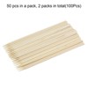 Unique Bargains Bamboo Barbecue Skewers Sticks Natural Wooden Picks 100 Pcs - 3 of 4