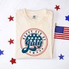 Simply Sage Market Women's Happy Fourth Circle Short Sleeve Garment Dyed Tee - 3 of 4