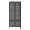 CAVINAS Bookcases for Living Room 4-tier 31" W Classic Metal Storage Cabinet Bookcase with 4 Glass Doors - 2 of 4