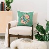 16"x16" SunLee Art Wild Blush Cheetahs Square Throw Pillow Green - Deny Designs - 2 of 4