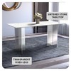LeisureMod Kova Series Modern Rectangular Dining Table with Sintered Stone/Glass Top and Acrylic Base - 4 of 4