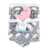 Hudson Baby Infant Girl Plush Blanket with Security Blanket, Moon Girl, One Size - 2 of 4