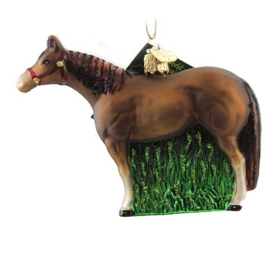 Old World Christmas 3.75" Quarter Horse Ornament Rodeo Pet  -  Tree Ornaments