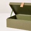 Desk Storage Lidded Fabric Box Green - Hearth & Hand™ with Magnolia - 4 of 4