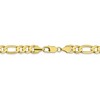 Black Bow Jewelry Men's 8.75mm, 10k Yellow Gold, Concave Figaro Chain Bracelet - 3 of 4