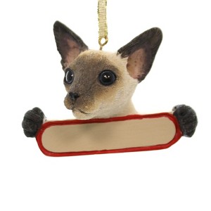 Personalized Ornaments 2.25 In Siamese Cat Christmas Kitten Tree Ornaments - 1 of 2