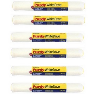 Genuine Purdy 6 Pack White Dove 18" x 3/8" Nap Roller Covers 144670182-6PK - 1 of 1
