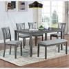 NicBex 6-Piece Dining Table Set with 4 Upholstered Dining Chairs & Bench,Modern 58.5 Inch Rectangle Kitchen Table Set with Wood Legs for livingroom - 2 of 4