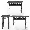 LakeForest"Portable Folding Camping Table with Adjustable Height, Hanging Net, and Rustproof Carbon Steel"Black - 4 of 4