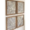 Tropical Wall Tiles 18.75"H Pressed Metal White-Washed Frame, Set of Four by Kalalou - 3 of 3