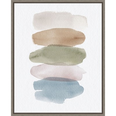 Amanti Art Natural Swatches by Wild Apple Portfolio Canvas Wall Art Print Framed 23 x 28-in.