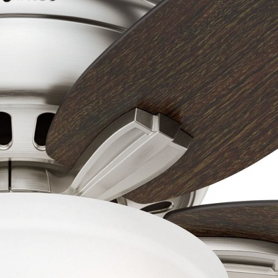 Sleek 42" Brushed Nickel Low-Profile Ceiling Fan with LED Light & Remote