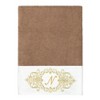 Linum Home Textiles 100% Turkish Cotton MONICA Gold Thread 3PC Embellished Towel Set - 2 of 4
