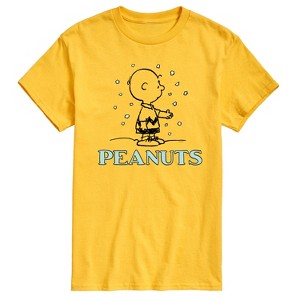 Men's - Peanuts - Charlie Snow Short Sleeve Graphic T-Shirt - 1 of 4