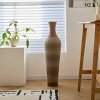 ORRD 39" Brown Rattan Floor Vase, Artificial Woven PVC Vase for Dried Flowers, Farmhouse Living Room Decor - 3 of 4