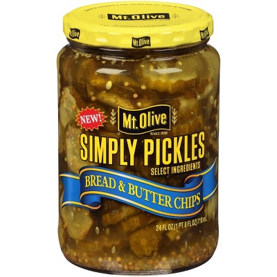 Mt. Olive Simply Pickles Bread & Butter Chips - 24 fl oz