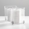 mDesign Plastic Kitchen Storage Bin, Rolling Wheels/Handles - 2 of 4