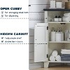 SinCiDo Bathroom Corner Cabinet w/Barn Door & Adjustable Shelf, Farmhouse Small Storage Cabinet for Bathroom, Living Room - 3 of 4
