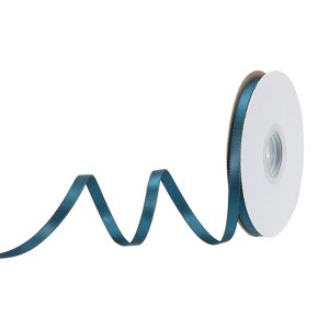 Unique Bargains Polyester Soft Decorative Cake Box Gift Wrapping Ribbon 1/4" x 25 Yard Dark Green - 1 of 4