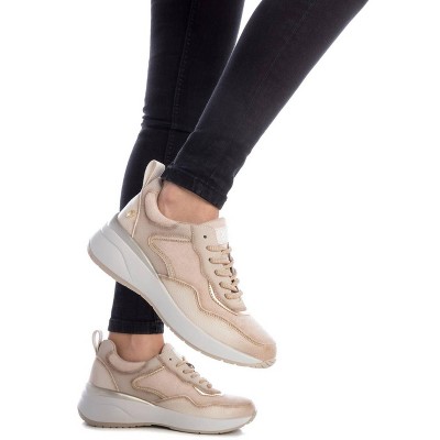 Женские кроссовки XTI Women's Lace-Up Suede Sneakers 143195 Beige 8 — фото 3