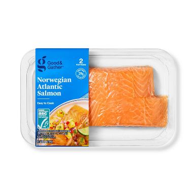 Skin-On Atlantic Salmon - 10oz/2pk - Good & Gather™