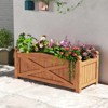 Tangkula Wooden Raised Garden Bed Elevated Outdoor Planter Box w/ Drainage Holes for Patio - 4 of 4
